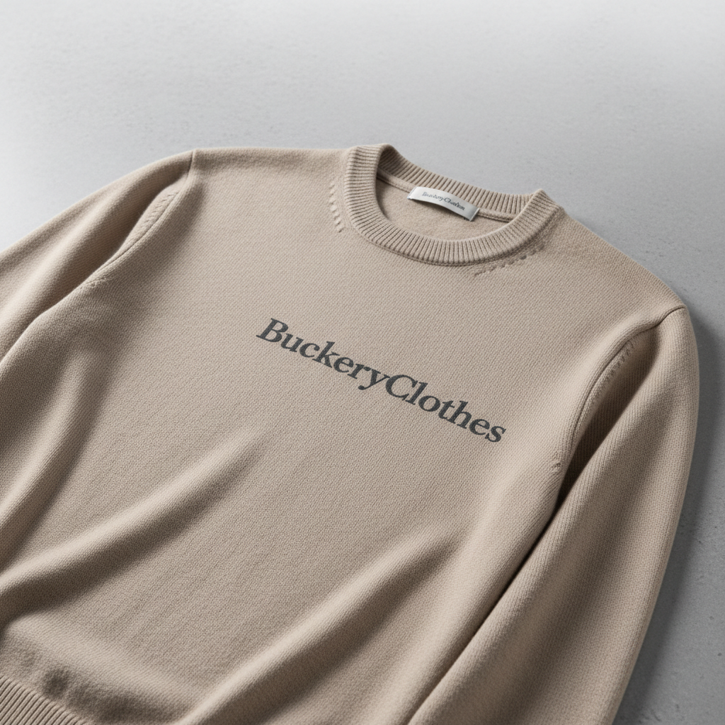 BuckeryClothes branded premium sweater with chest logo print